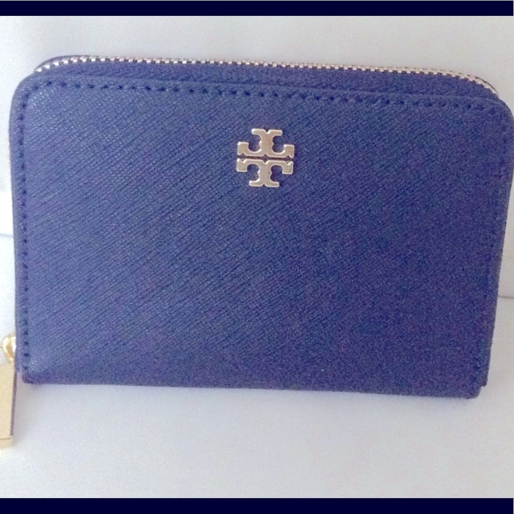 Tory Burch Emerson Zip Coin Case Wallet. Navy Brand New. Only used a few times.